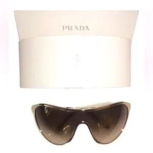 Prada | Accessories | 485 Prada Shield Sunglasses Pale Gold  display picture 1